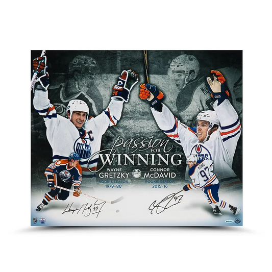 Wayne Gretzky & Connor McDavid Signed "Passion for Winning" Print (Upper Deck)