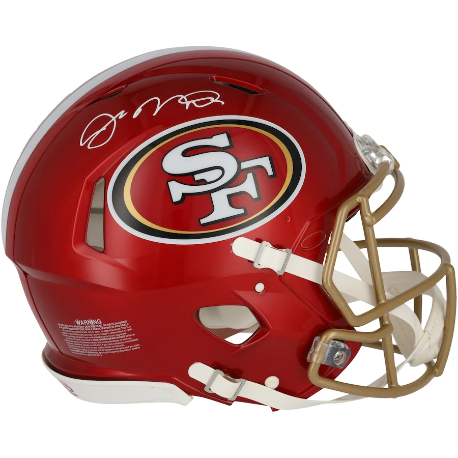 Joe Montana Signed San Francisco 49ers Riddell Flash Alternate Speed Authentic Helmet (Fanatics)