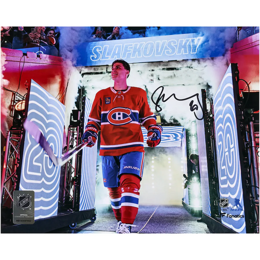 Juraj Slafkovsky Signed Montreal Canadiens 8" x 10" NHL Debut Photograph (Fanatics)