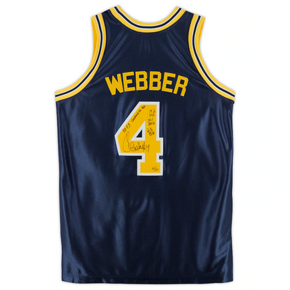 Chris Webber Navy Michigan Wolverines Signed Mitchell & Ness 1991-92 Authentic Jersey with Multiple All American Inscriptions - Limited Edition of 30(Fanatics)
