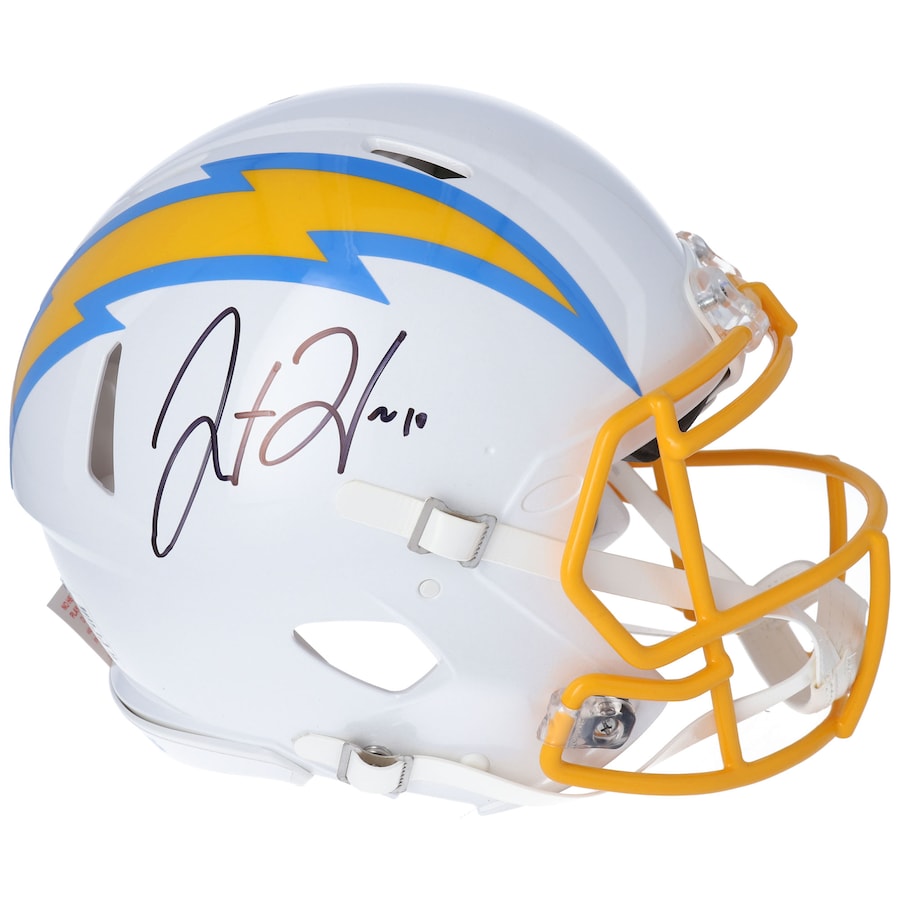 Justin Herbert Signed Los Angeles Chargers Riddell Speed Authentic Helmet (Fanatics)