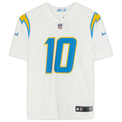 Justin Herbert Signed Los Angeles Chargers White Nike Limited Jersey (Fanatics)