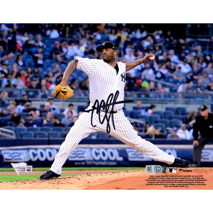 CC Sabathia Signed New York Yankees 8" x 10" Pitching Photograph (Fanatics)