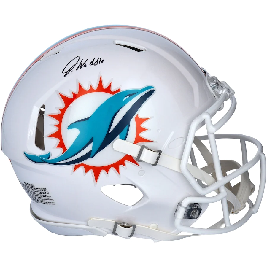 Jaylen Waddle Signed Miami Dolphins Riddell Speed Authentic Helmet (Fanatics)