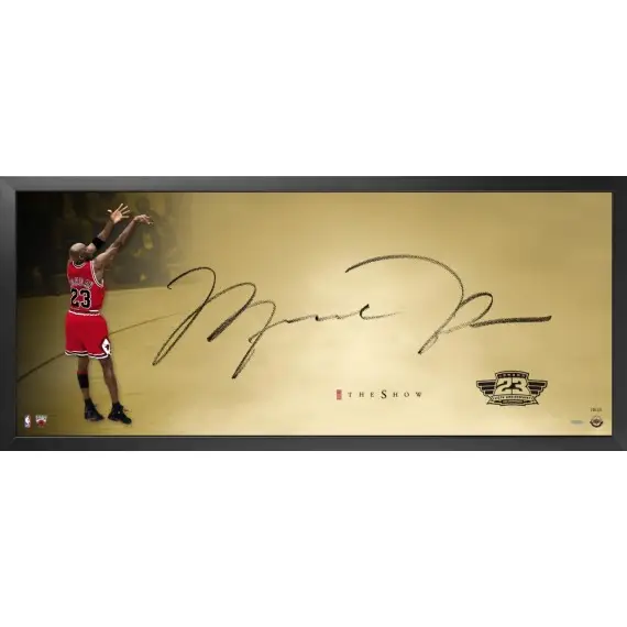 Michael Jordan Signed  “The Show The Last Shot 25th Anniversary Gold” (Upper Deck)