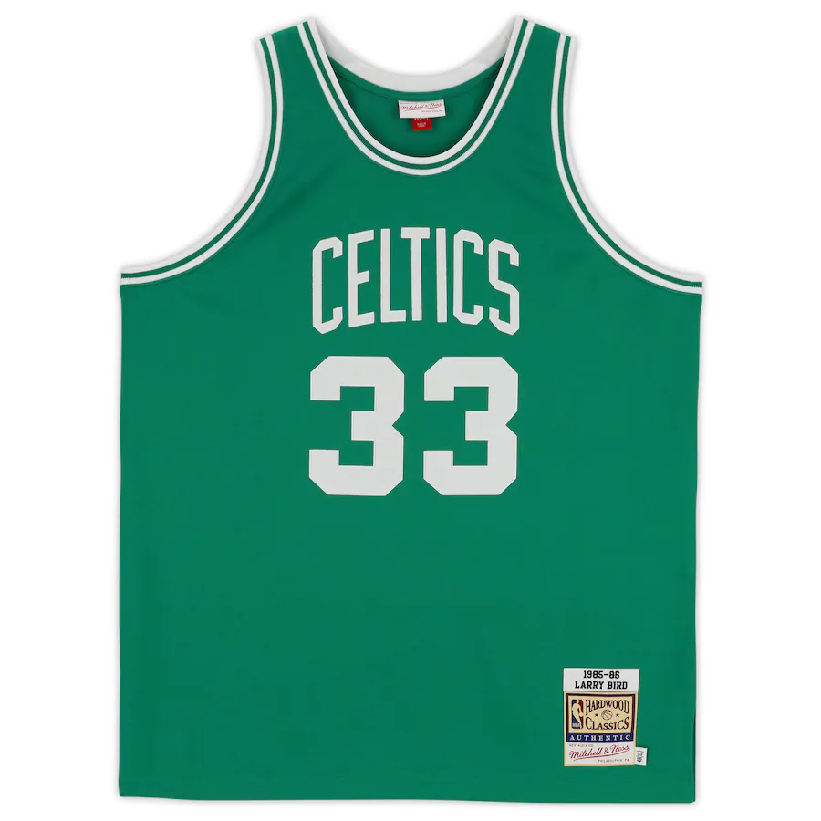 Larry Bird Signed Boston Celtics  Mitchell & Ness Kelly Green 1985-1986 Authentic Jersey with "Larry Legend" Inscription - Limited Edition of 133 (Fanatics)