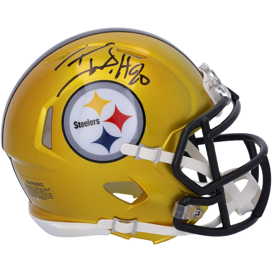 T.J. Watt Signed Pittsburgh Steelers Riddell Flash Speed Mini Helmet (Fanatics)