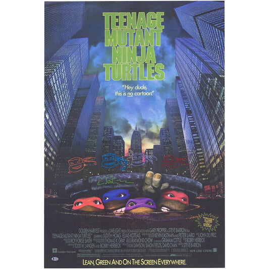 Kevin Eastman Autographed Teenage Mutant Ninja Turtles Movie Poster (Fanatics)