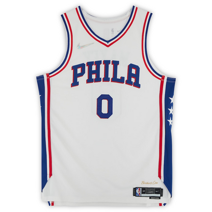 Tyrese Maxey Signed White Philadelphia 76ers Autographed 2021/22 Nike Authentic Jersey (Fanatics)