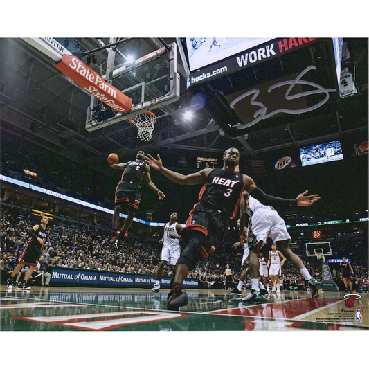 Dwyane Wade Signed Miami Heat  8" x 10" Alley-Oop to Lebron James Photograph (Fanatics)
