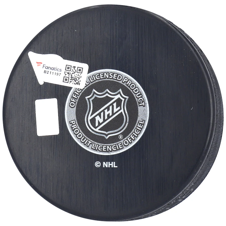 Luke Hughes Signed New Jersey Devils Hockey Puck (Fanatics)