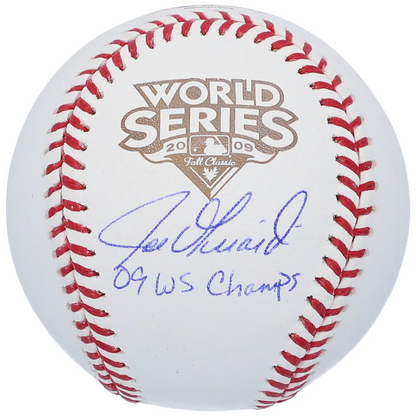 Joe Girardi Signed New York Yankees  2009 World Series Logo Baseball with "09 WS Champs" Inscription (Fanatics)