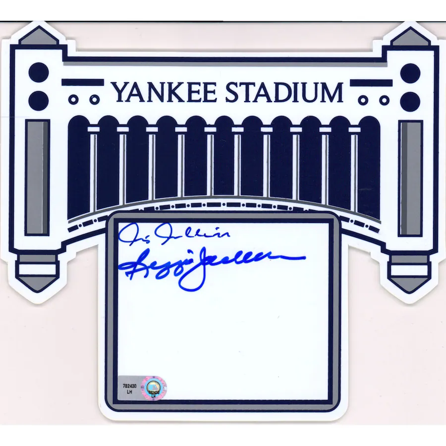 Reggie Jackson & Chris Chambliss Signed New York Yankees  Facade Name Plate (Fanatics)