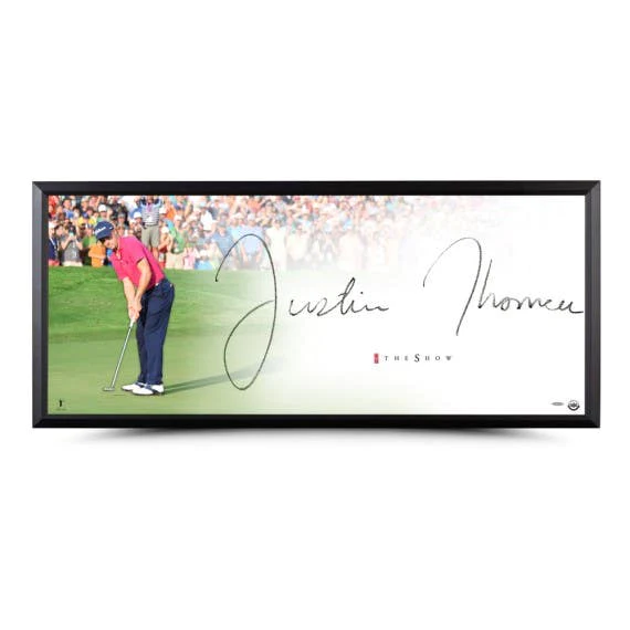 Justin Thomas Signed “The Show Eagle Eye” Print - Framed (Upper Deck)