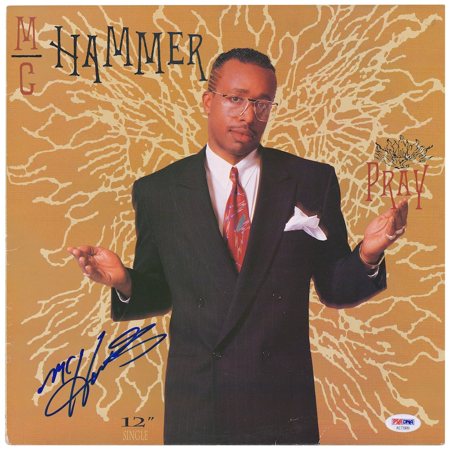 MC Hammer Autographed Pray Album Cover (PSA/DNA)