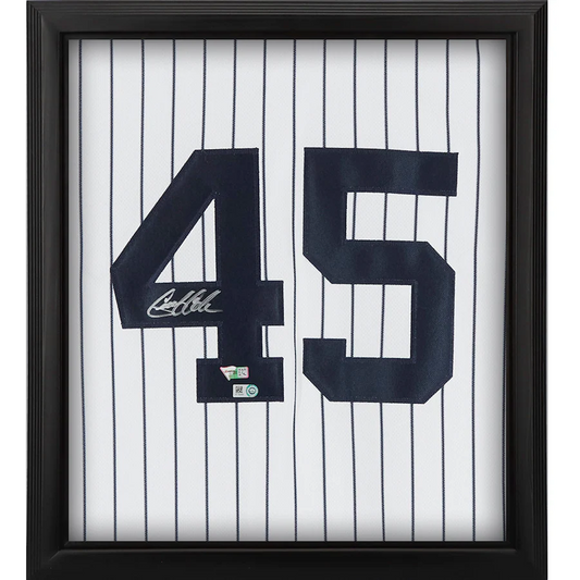 Gerrit Cole Signed New York Yankees Framed White Nike Authentic Jersey Shadowbox (Fanatics)