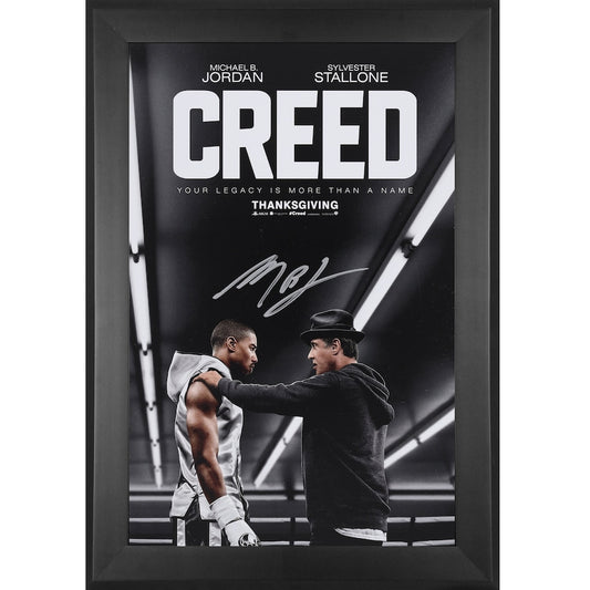 Michael B. Jordan Creed Autographed Framed 11" x 17" Movie Poster (Fanatics)