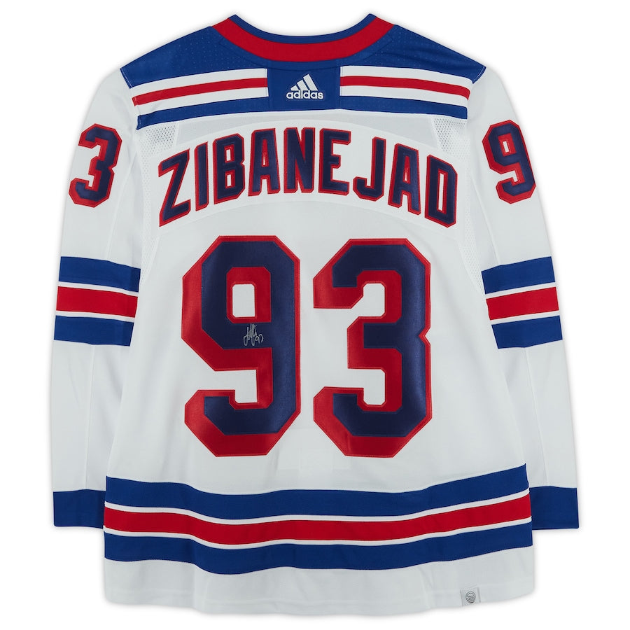 Mika Zibanejad Signed New York Rangers White Adidas Authentic Jersey (Fanatics)