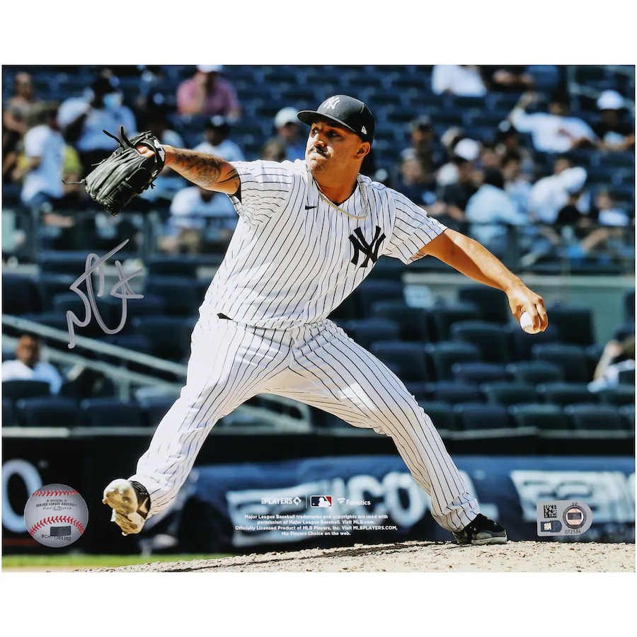 Nestor Cortes Jr. Signed New York Yankees 8" x 10" Pitching Photograph (Fanatics)