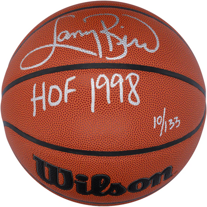 Larry Bird Signed Boston Celtics  Wilson Authentic Series Indoor/Outdoor Basketball with "HOF 1998" Inscription - Limited Edition of 133 (Fanatics)