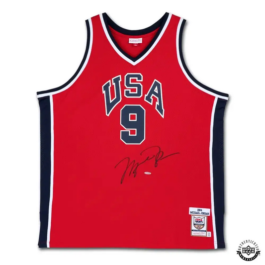 Michael Jordan Signed 1984 Team USA Jersey M&N (Upper Deck)