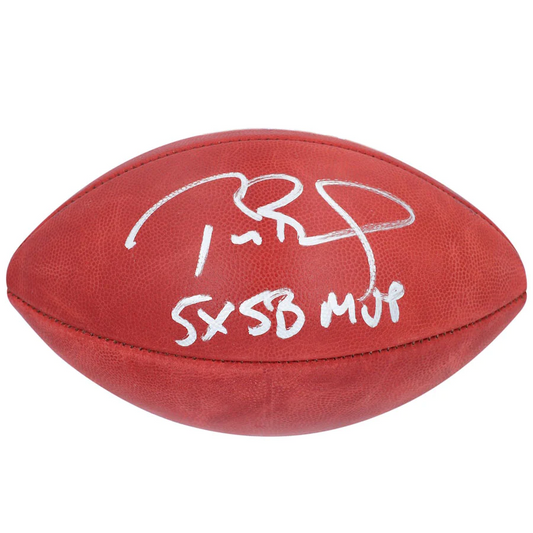 Tom Brady Signed Official NFL Wilson "Duke" Pro Football with "5X SB MVP" Inscription - Tampa Bay Buccaneers (Fanatics)