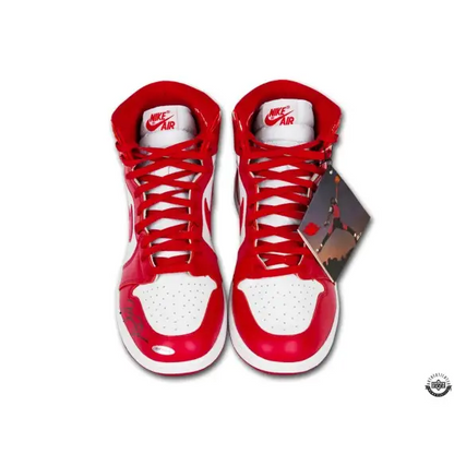 Michael Jordan Signed Nike Air Jordan 1 Retro High 1985 & Nike Air Jordan Air Ship PE New Beginnings Pack Shoes (Upper Deck)