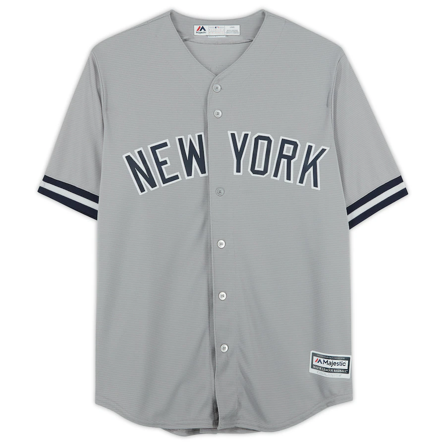 Luis Severino Signed New York Yankees  Majestic Gray Replica Jersey (Fanatics)