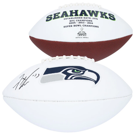 Jaxon Smith-Njigba Signed Seattle Seahawks White Panel Football (Fanatics)