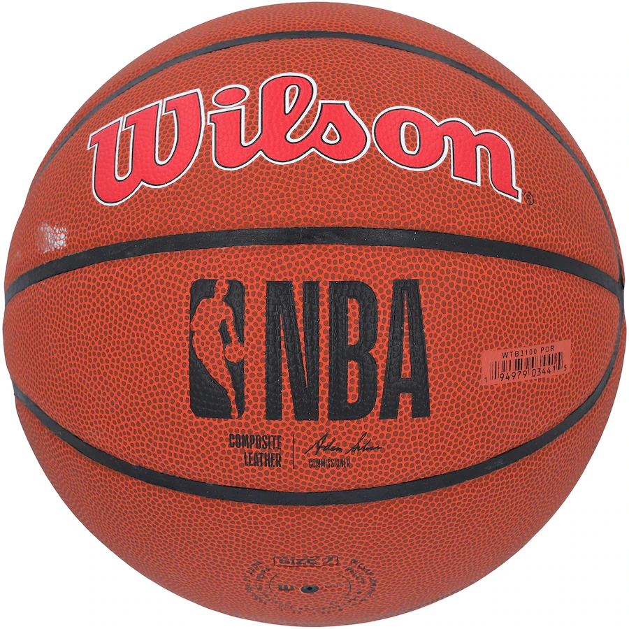 Scoot Henderson Signed Portland Trail Blazers Wilson Team Logo Basketball (Fanatics)