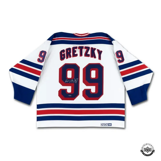 Wayne Gretzky Signed 1997 New York Rangers White Jersey CCM (Upper Deck)
