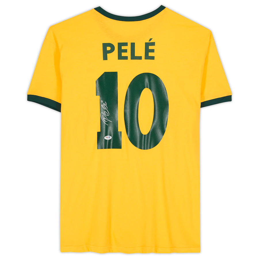 Pele Brazil Signed National Team Yellow Jersey (Fanatics)