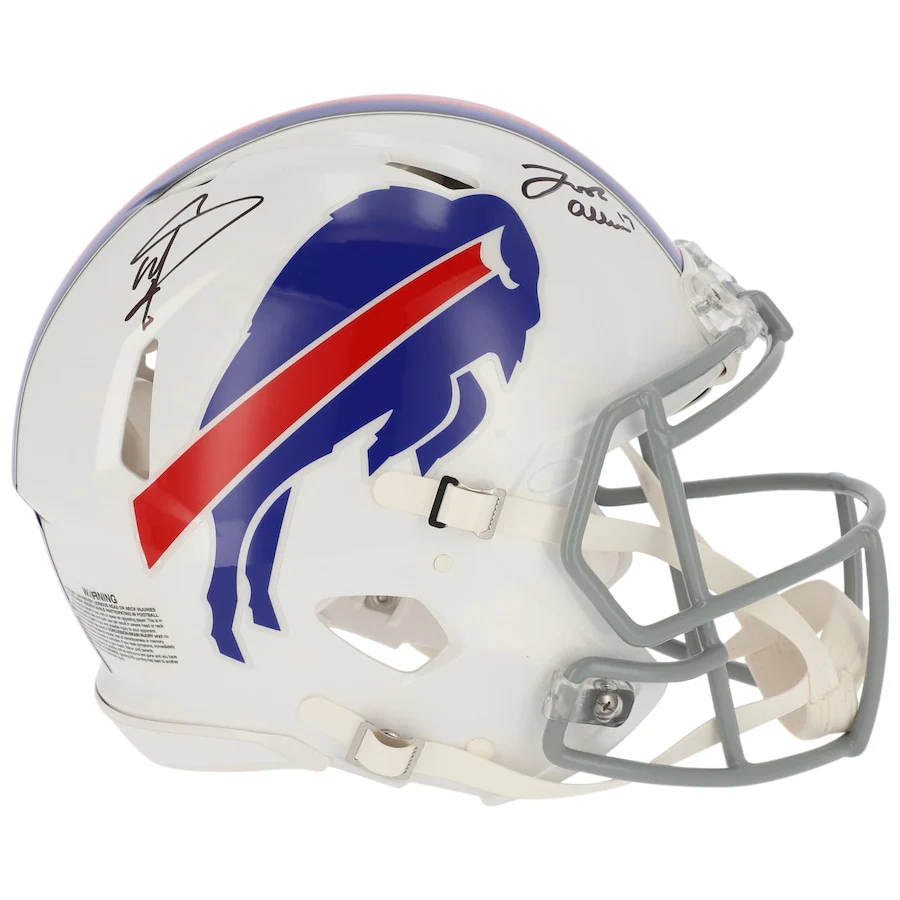 Josh Allen & Stefon Diggs Signed Buffalo Bills Riddell Speed Authentic Helmet (Fanatics)