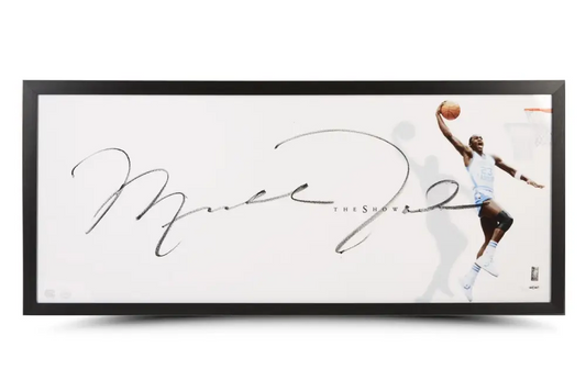 Michael Jordan Signed The Show "UNC" Print - Framed LE/123 (Upper Deck)