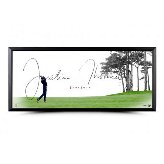 Justin Thomas Signed “The Show Form Fit Function” Print - Framed (Upper Deck)