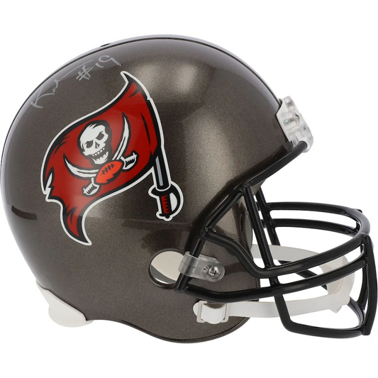 Keyshawn Johnson Signed Tampa Bay Buccaneers Riddell Throwback Replica Helmet (Fanatics)