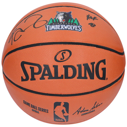 Kevin Garnett Signed Minnesota Timberwolves  Spalding 1996-08 Team Logo Basketball with "HOF 20" Inscription (Fanatics)