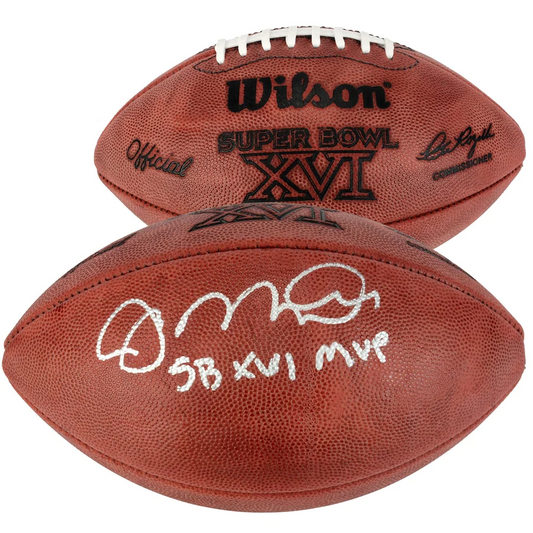 Joe Montana Signed Official NFL Wilson Super Bowl XVI Pro Football with "SB XVI MVP" Inscription - San Francisco 49ers (Fanatics)