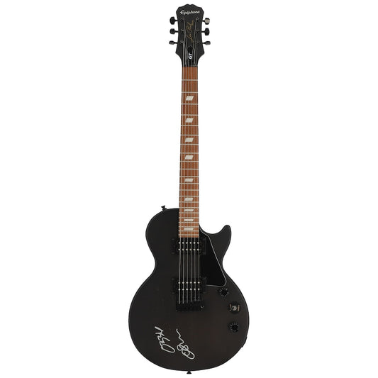 Ozzy Osbourne Autographed Black Epiphone Les Paul Electric Guitar Signed in Silver Ink (Beckett)