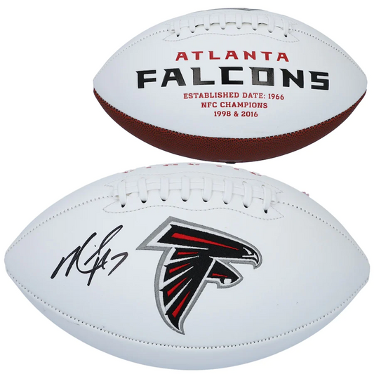 Michael Vick Signed Atlanta Falcons White Panel Football (Fanatics)