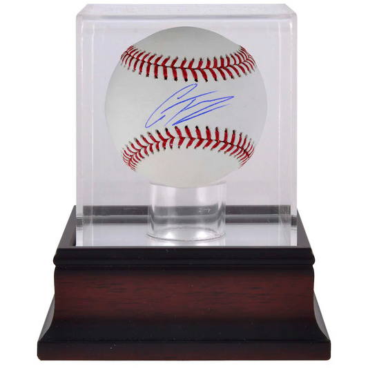 Gleyber Torres Signed New York Yankees Baseball & Mahogany Baseball Display Case (Fanatics)