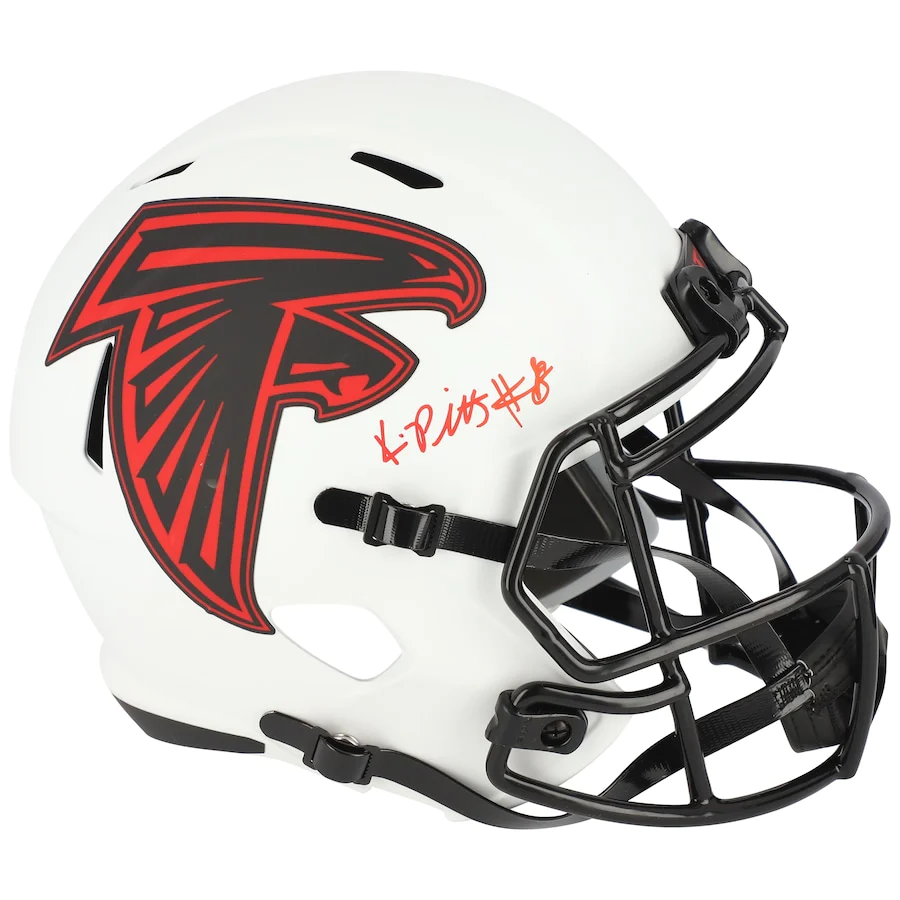 Kyle Pitts Signed Atlanta Falcons Riddell Lunar Eclipse Alternate Speed Replica Helmet (Fanatics)