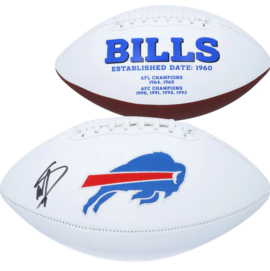 Stefon Diggs Signed Buffalo Bills White Panel Football (Fanatics)