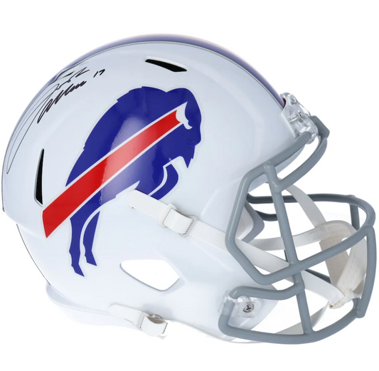 Josh Allen Signed Buffalo Bills Riddell Speed Replica Helmet (Fanatics)