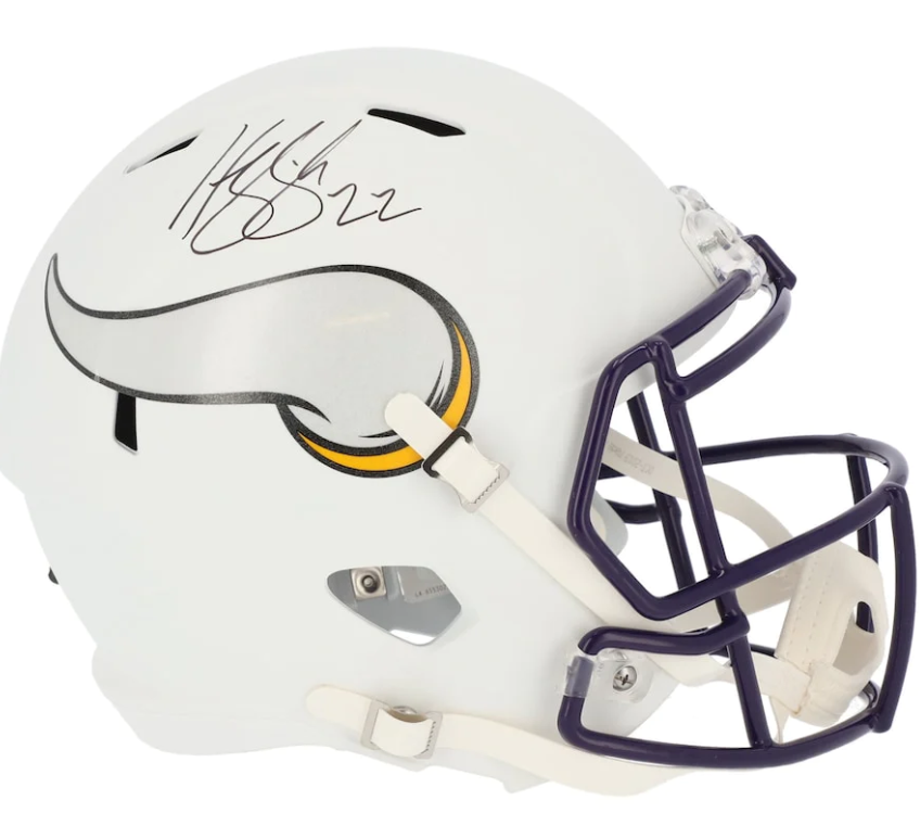 Harrison Smith Signed Minnesota Vikings Riddell Flat White Alternate Speed Replica Helmet (Fanatics)