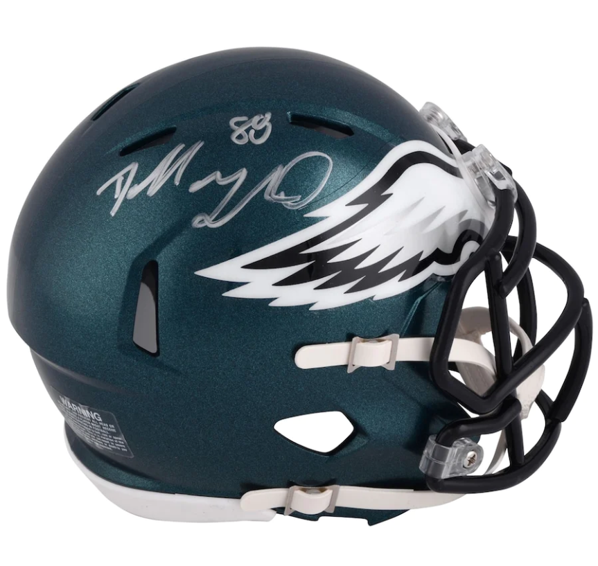 Dallas Goedert Signed Philadelphia Eagles Riddell Speed Mini Helmet (Fanatics)
