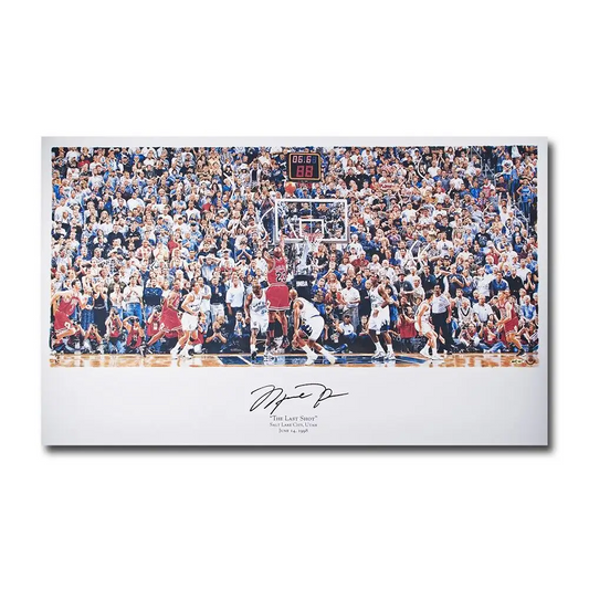 Michael Jordan Signed Last Shot Illustration Print (Upper Deck)
