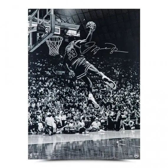 Michael Jordan Signed  “Frozen in Time” 30 x 40 (Upper Deck