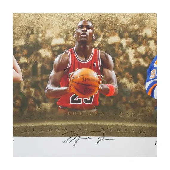 Wayne Gretzky, Michael Jordan & Tiger Woods Signed  Icons of Sport 57 x 34 – Framed (Upper Deck)