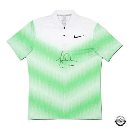 Tiger Woods Signed Nike White & Green Strike Golf Shirt LE/25 (Upper Deck)